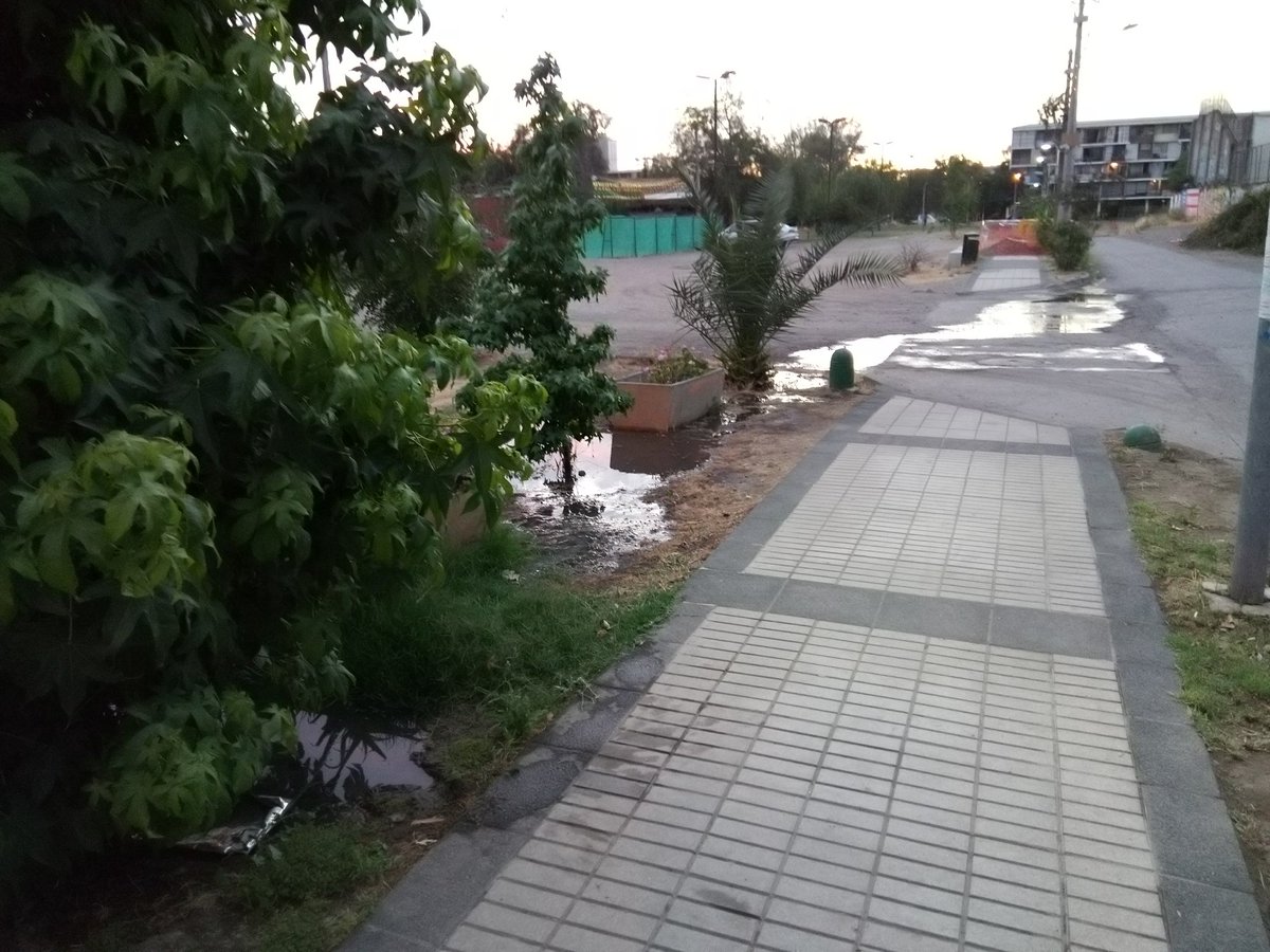 molicris's tweet photo. @aguas_andinas @muniecentral en la villa portales el agua servida con un olor horrible se toma la calle https://t.co/sbVzKno4ro