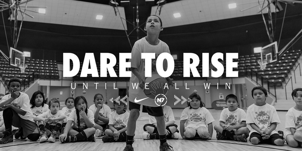 NikeN7's tweet image. Tonight only, Chickasaw Nation is donating $1 to the N7 Fund for every retweet of this #DareToRise tweet (up to $40k). All funds will help bring sport to Native American and Aboriginal communities.
 
👇 Tap the retweet button below to join us.