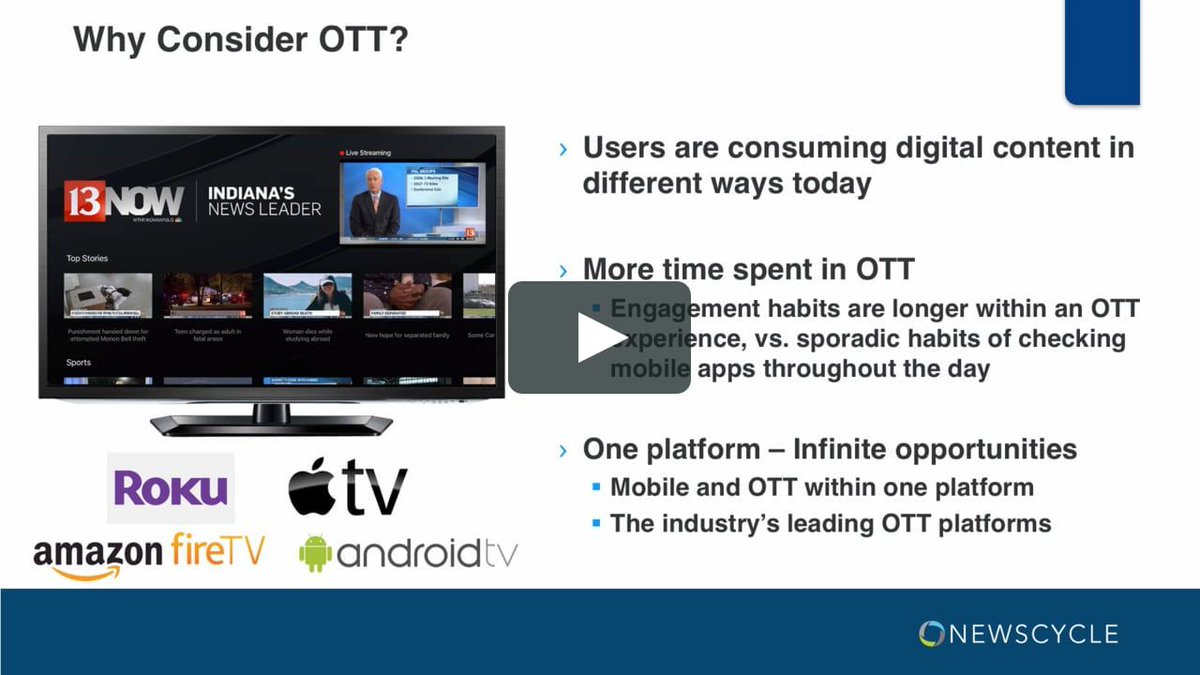 The industry is buzzing about OTT (Over-the-Top) content. Is this something you need to consider as a new growth area? Learn more. buff.ly/2AlBmCe #MobileMoments #MobileMarketing #appmarketing