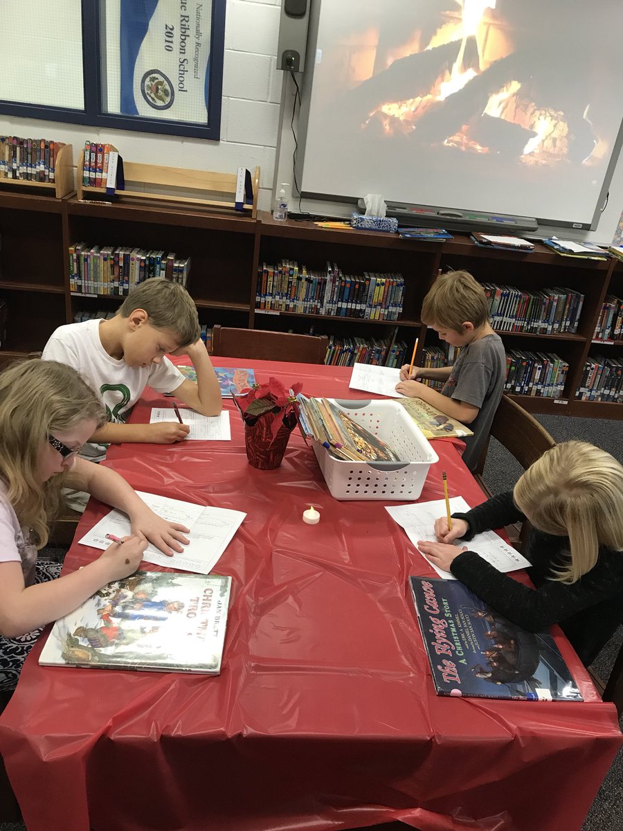 MrsplowdenP's tweet photo. Ended our day with a book tasting complete with crackling "fire", holiday songs, great fiction &amp; nonfiction books about holiday traditions from around the world, cookies, and juice!  Thank you again @DebFowlerd for helping make this idea fun and successful! @pvespride #pvespride https://t.co/GToglS84at