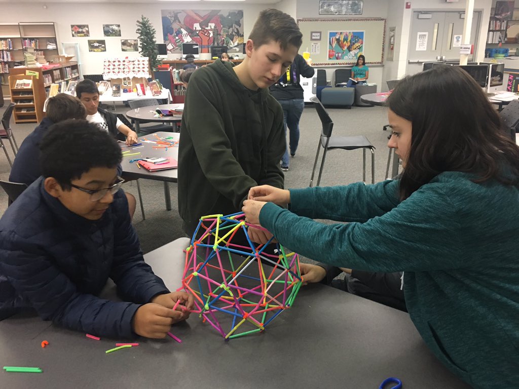 chris_redemske's tweet photo. Catapults, holograms, and polyhedra! #creativity #STEAM #RPSHAL @RalstonMS https://t.co/OOGFi1Yrr3