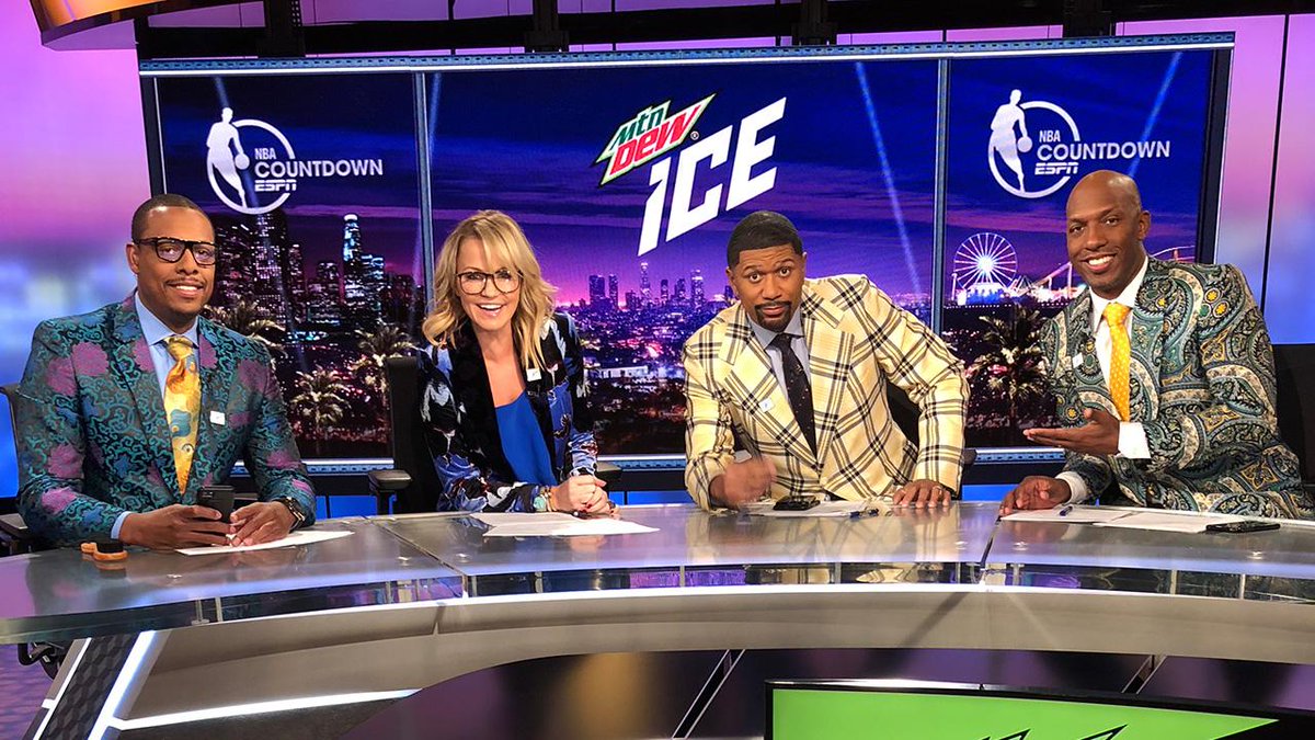 ESPNNBA's tweet photo. NBA Countdown x Sager Style 👌

@paulpierce34 @MichelleDBeadle @JalenRose @1MrBigShot 👀 https://t.co/PofwhAZ3XA