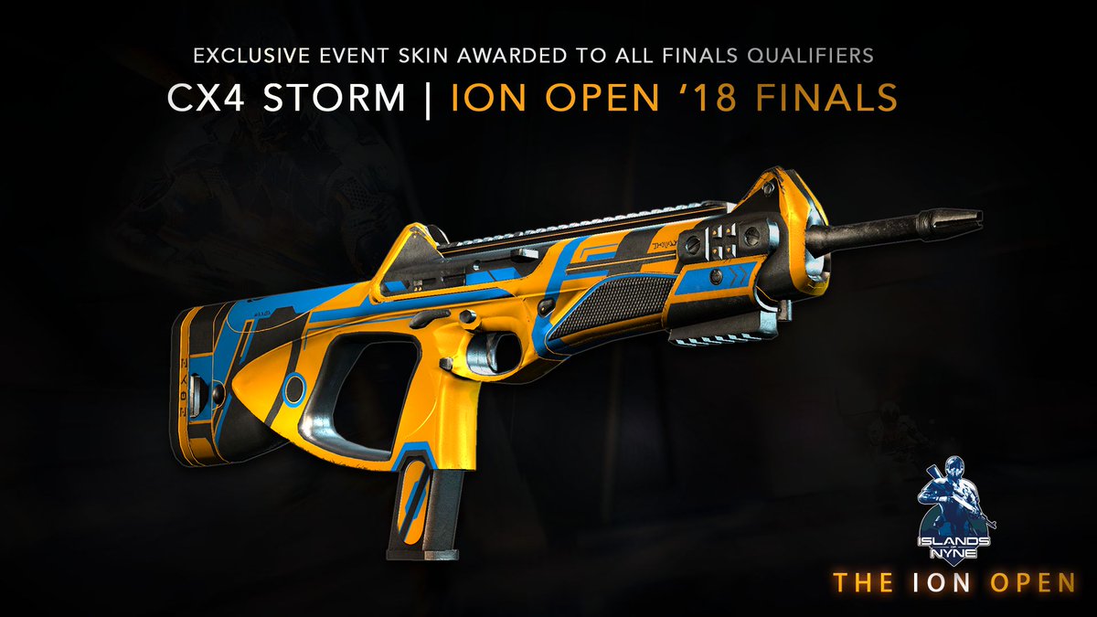 The ION Open qualifiers starts tomorrow at 2PM EST! We still have a few SQUAD slots left so make sure to register here if you'd like to play. All players who make it to the finals round get an exclusive CX4 Storm event skin!

Check out our signups here: play.eslgaming.com/islandsofnyne/…