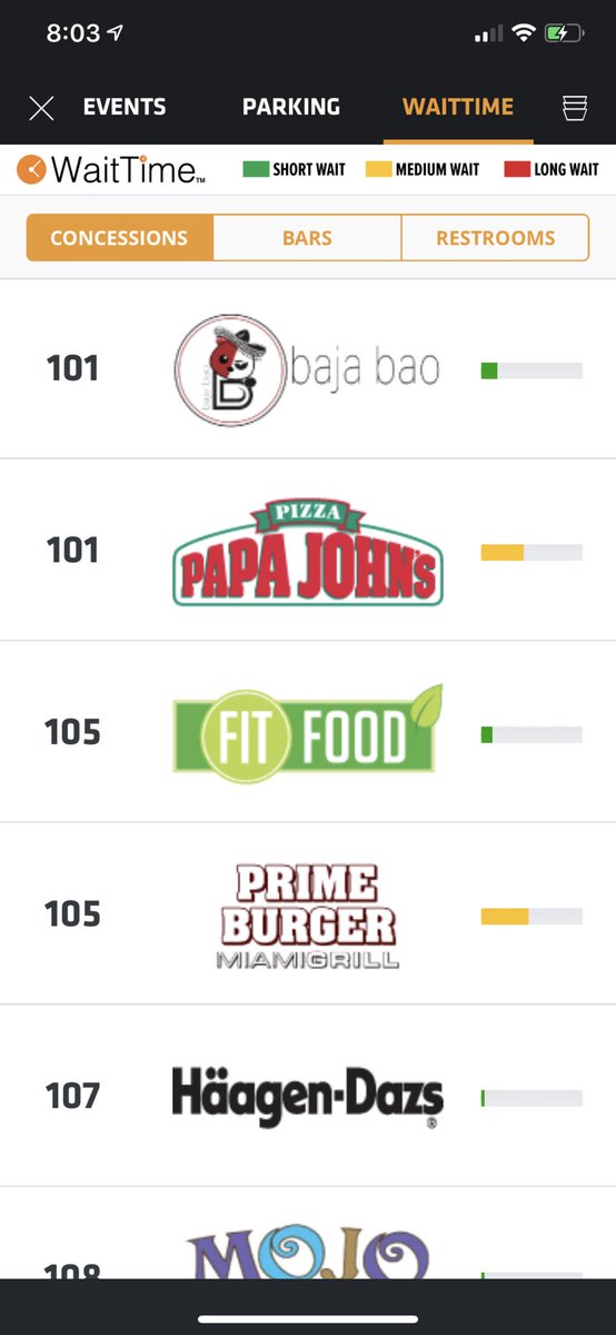 TheWaitTimes's tweet image. Check out @TheWaitTimes in the @MiamiHEAT mobile app tonight! Real-time #waittimes for all #concessions, #bars, &amp;amp; #restrooms for the ultimate #fanexperience! Live tonight, @MiamiHEAT vs. @PelicansNBA!