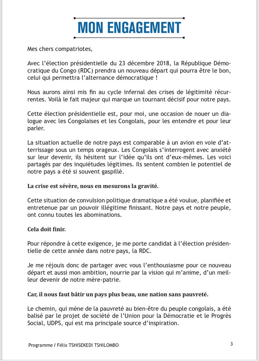 juantedbelkas's tweet photo. Les engagements du futur de la république du ticket gagnant @fatshi13 + @VitalKamerhe1 = #VitFe To Beta Ndakala. https://t.co/juYiPD2pLY