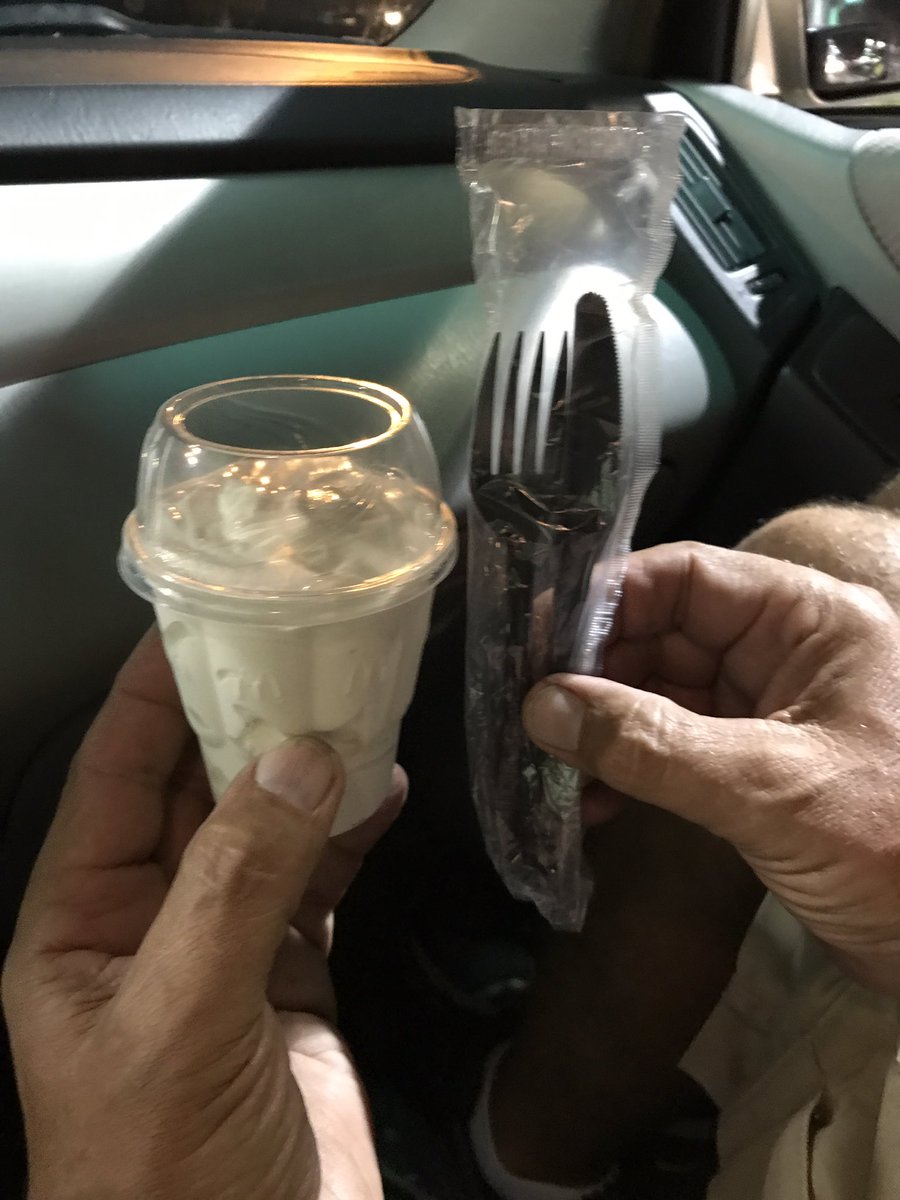 MSelmeci's tweet photo. @McDonalds how come you are always out of cones.  Paper cups are not the same and more expensive.  Why do we get a knife for ice cream?   More plastic #noplastic https://t.co/g8n454ydbJ
