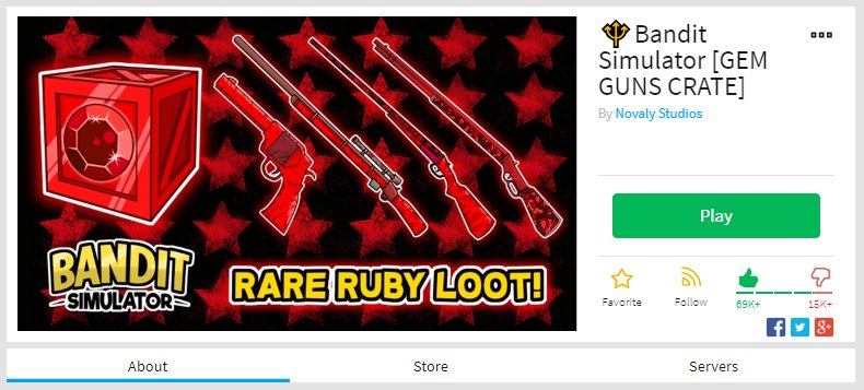 Novaly Studios On Twitter Gem Crate With Ruby Gun Set Out New Leaderboard With Bounties Out Join For Free Vbucks Https T Co Sk1r11zudd Https T Co 8h4xho62qr - bandit simulator gem guns crate roblox the great