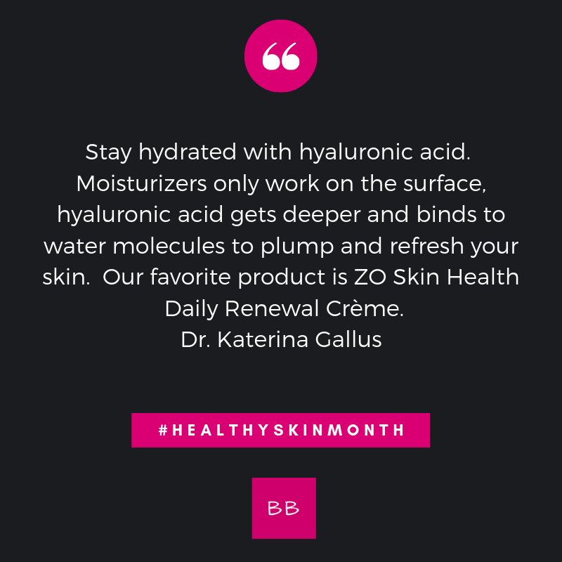 For #NationalHealthySkinMonth we asked some experts for their top #skintips. From #PlasticSurgeon Dr. Katerina Gallus #SanDiego, CA of <a href="/RestoreSDPS/">Restore SD Plastic Surgery</a>​. She can't get enough of <a href="/zoskinhealth/">ZO® Skin Health</a> #bestskinever