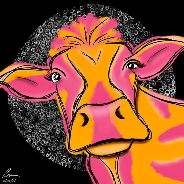 bethnyland's tweet photo. Moo! #cow #farm #animal #moo #colorfulcow #illustration #dailyillustration #creativeeveryday #dailydrawings #procreate #art #artoftheday #digitalart https://t.co/W8vljrdKZi https://t.co/hpNrzbAkJ3
