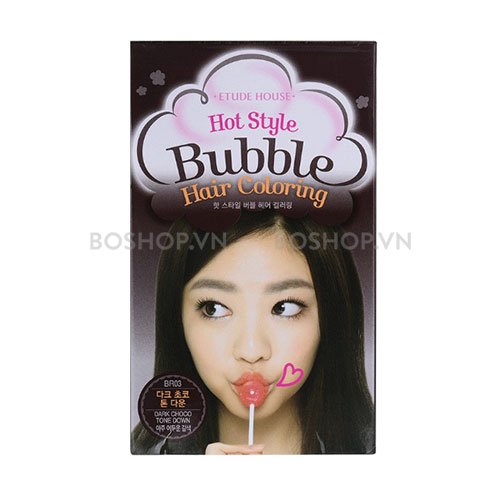 boshopvn's tweet photo. Thuốc nhuộm tóc #Etude_House Bubble BR03 Dark Choco Tone Down chiết xuất từ thành phần thiên nhiên giúp mang lại #màu_tóc đẹp ấn tượng chỉ sau một lần gội. https://t.co/oMfcnOQEUJ https://t.co/uxmC5Flrci