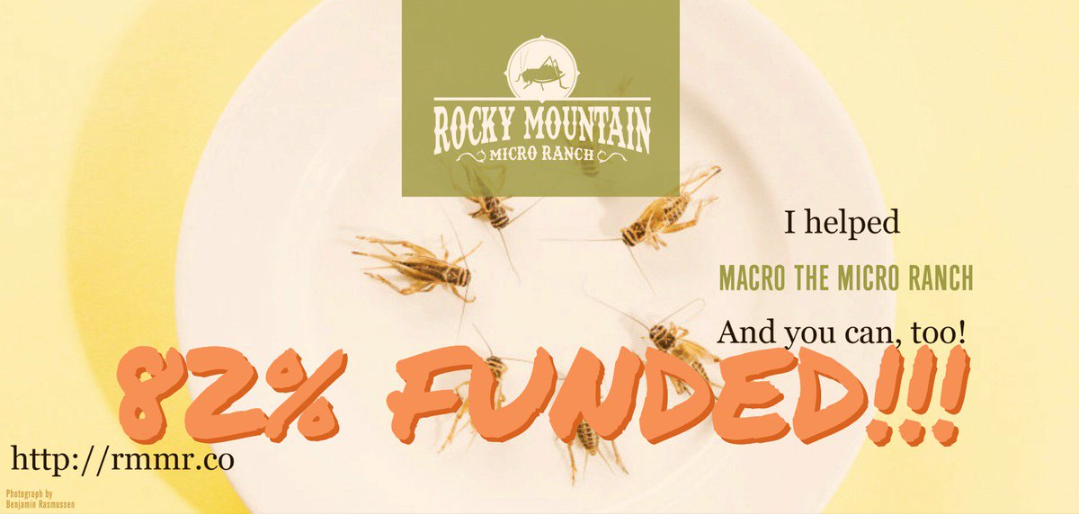 RMMicroRanch's tweet image. #Crowdfunding is a beautiful exercise in humility &amp;amp; love &amp;amp; support from people who believe in one's vision &amp;amp; work. We have no words to express our gratitude! (Ok, fine, these are a bunch of words) Help us cross the finish line: pieshell.com/projects/rocky… #edibleinsects #startups