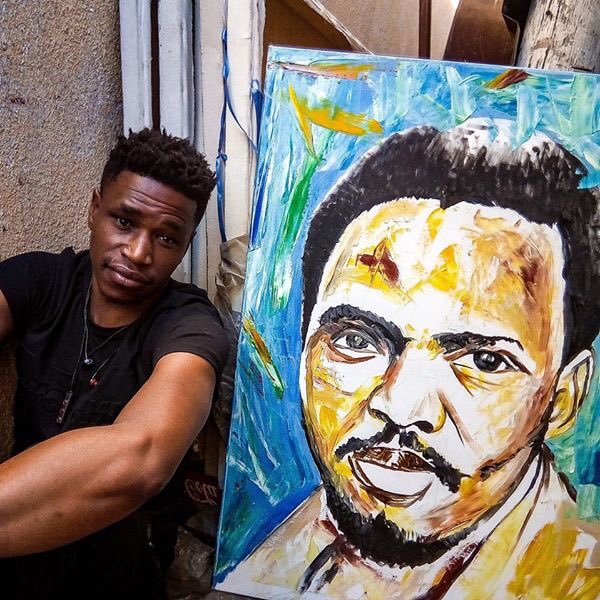 ThembaRumbu's tweet photo. This is Ennock Mlangenis work, he draws in his shack using coffee beans and only blue pens. I was inspired by this guys work hope it touches you to. Let’s appreciate a Black Brothers talent and Share until someone helps him to better himself and his art✊🏿 https://t.co/HBmWyL9yd7