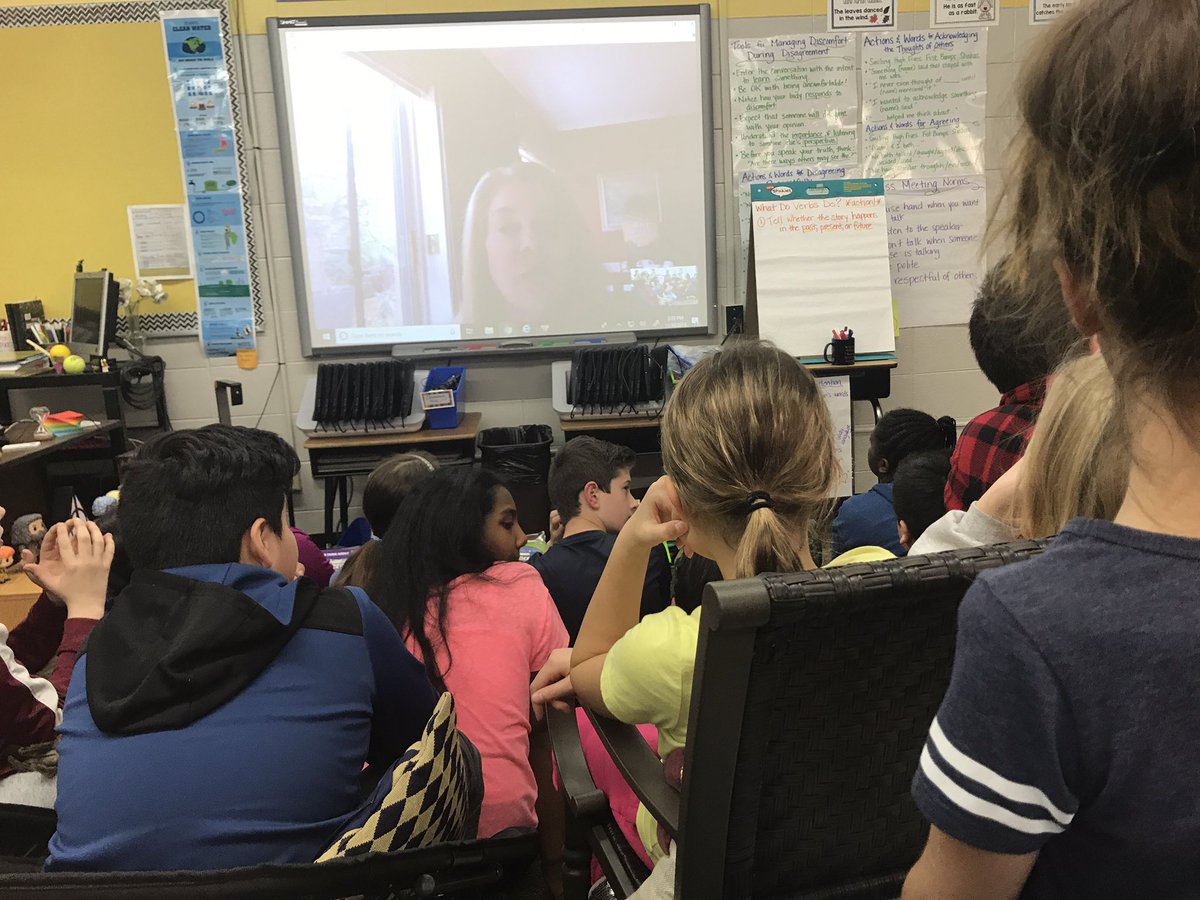 LBarberLisle202's tweet photo. We had THE. BEST. TIME. talking with our #kidsneedmentors author, Melissa Roske! We shared our ideas for how we want to make the world a better place, and CANNOT WAIT for her to send us a sneak peek of her new book! #bestwaytoendtheweek https://t.co/vMP3PjTspx