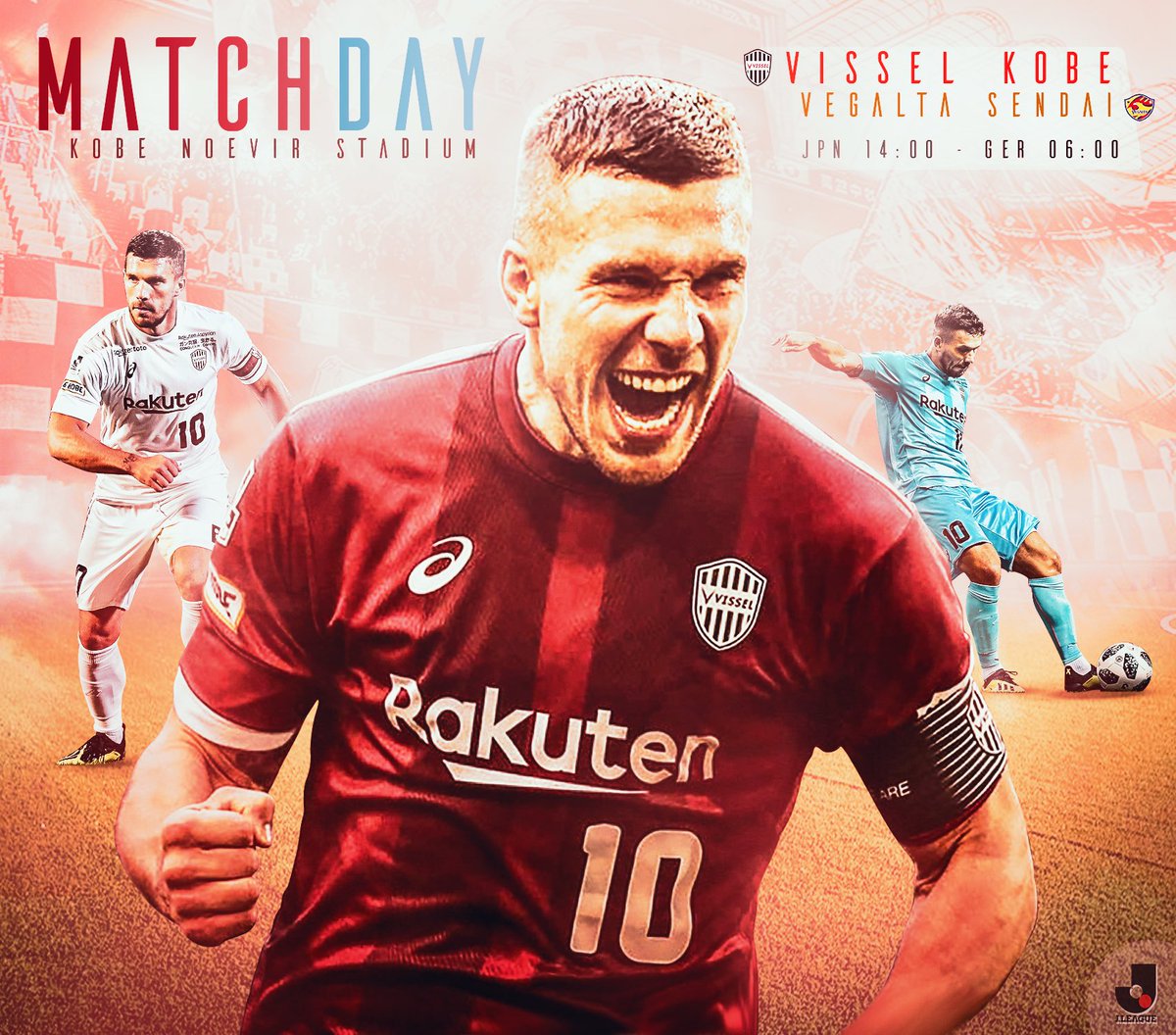 Lukas Podolski Com Matchday Lp10 Visselkobe Vissel Kobe