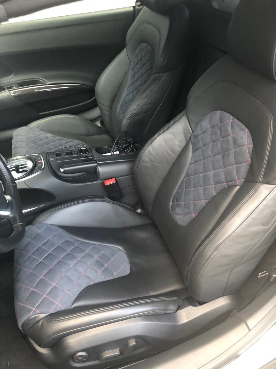 LDUpholstery's tweet photo. New Ultrasuede diamond pleat inserts in the Audi R8 https://t.co/OvMO9mALXL