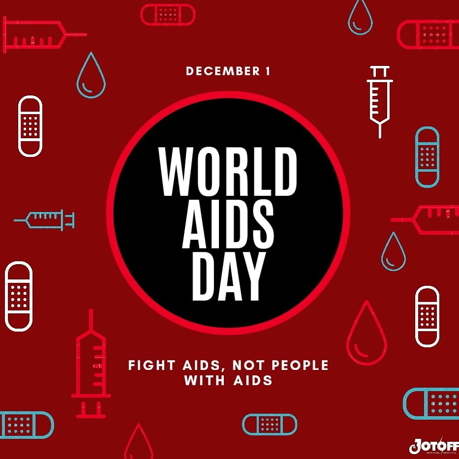jotoffofficial's tweet photo. World Aids Day. Fight it and Be aware.
#worldaidsday #worldaidsday2018 #aidsday #aids #hiv #knowyourstatus #who #worldhealthorganization #december1 #aidsawareness #awareness #health #saynotoaids  #aidsfree #red #jotoff #globalhealth #fightaids #love #care #hivpositive #gettested https://t.co/0zDRtAeyxb