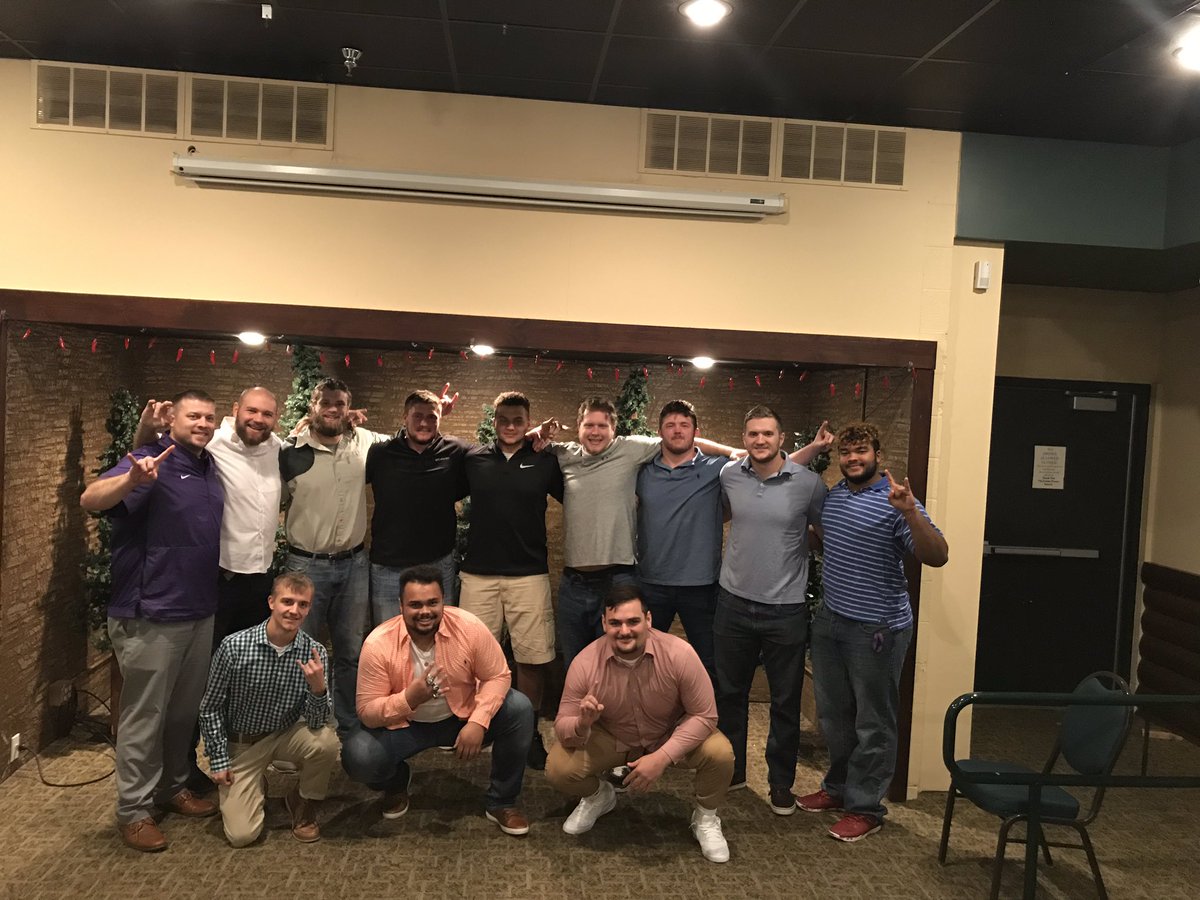 Coach_Dickinson's tweet photo. Great meal with the DL tonight! Proud of what these guys have done so far this season. I know they’re ready to go tomorrow! #rollherd #packtheblake #mavfam https://t.co/EQJOHRcLJW