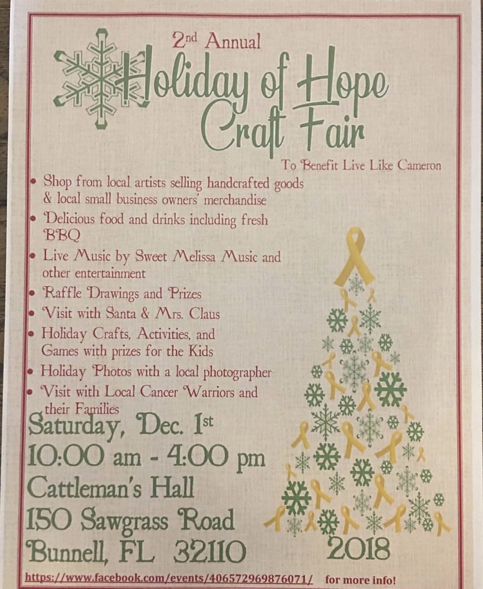 HOLIDAY OF HOPE!!! Please check out our Facebook for more details there is going to be tons of prizes, raffles, food and games! Please come out and support 🎄🎗