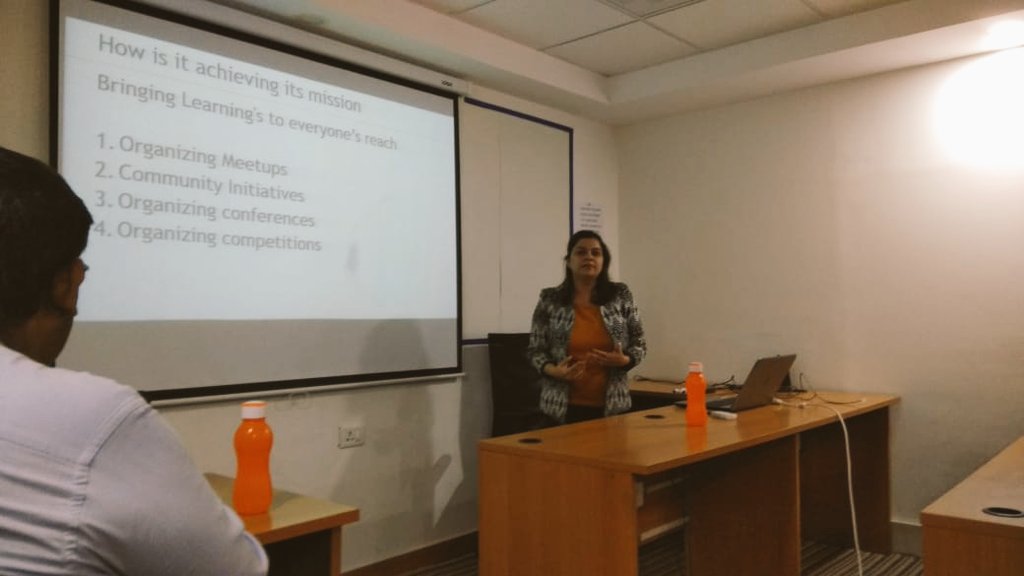 TestWithNishi's tweet photo. Kicking off the First #MLDSday at  bangalore @AgileTA #machinelearning #Artificial #intelligence @adigindia @deshpandeji @ajay184f https://t.co/jfdoDeTaV4