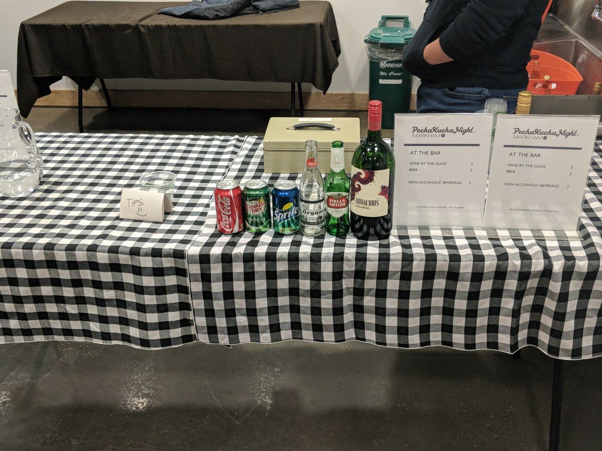 markhamlibrary's tweet photo. We're on a quick Beer and Refreshment break! Stay tuned, our next speaker is up in 5 mins! #pkmarkham https://t.co/0kKfSpsqq1