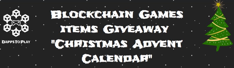 DAppsToPlay's tweet image. 🎁We are happy to announce Blockchain Games Items Christmas Giveaway!🎁
Every single day from December 1 to 24 we will give FREE blockchain assets to some lucky winners! It's time to get your Christmas presents!

👉Details: dappstoplay.com/christmas-give…

#Airdrop #erc721 #erc20