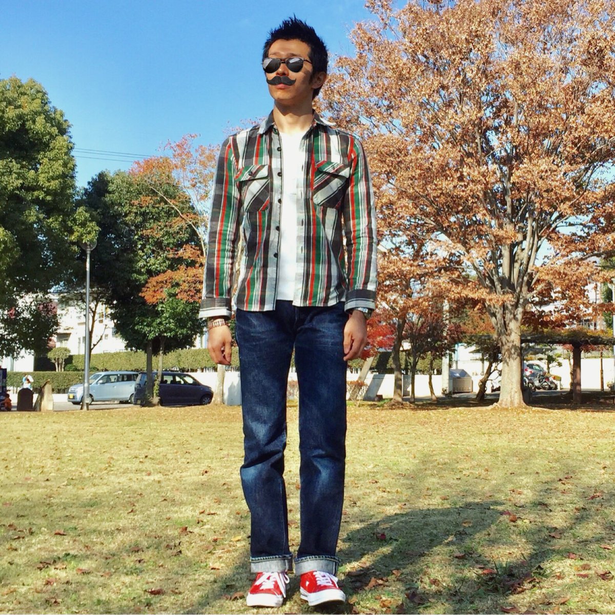 Yossiy على تويتر コンバース ワンスター アメリカ企画 デニムは サムライジーンズ M310xx 19オンスだけど意外と細身 リアルマッコイズ のサーマルに ジェラード のネルシャツで完全なるアメカジおじさん 暖かいので散歩を兼ねて子どもと遠くの公園まで