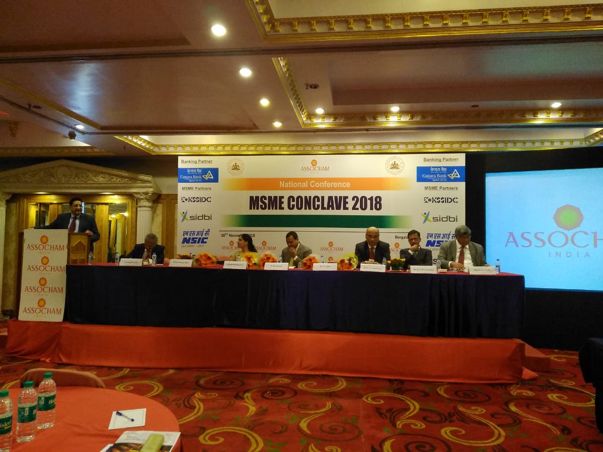 iResurgentIndia's tweet photo. Resurgent India limited released a #KnowledgeBook at #ASSOCHAM’s #NATIONAL #CONFERENCE #KARNATAKA #MSME #CONCLAVE 2018 on “Role of #SME in #India #Economy”. In picture Mr. KK Gupta Director #ResurgentIndia Limited. #IndiaEconomy #MSMEConclave2018 @ASSOCHAM4India https://t.co/VeS8DlLTFh