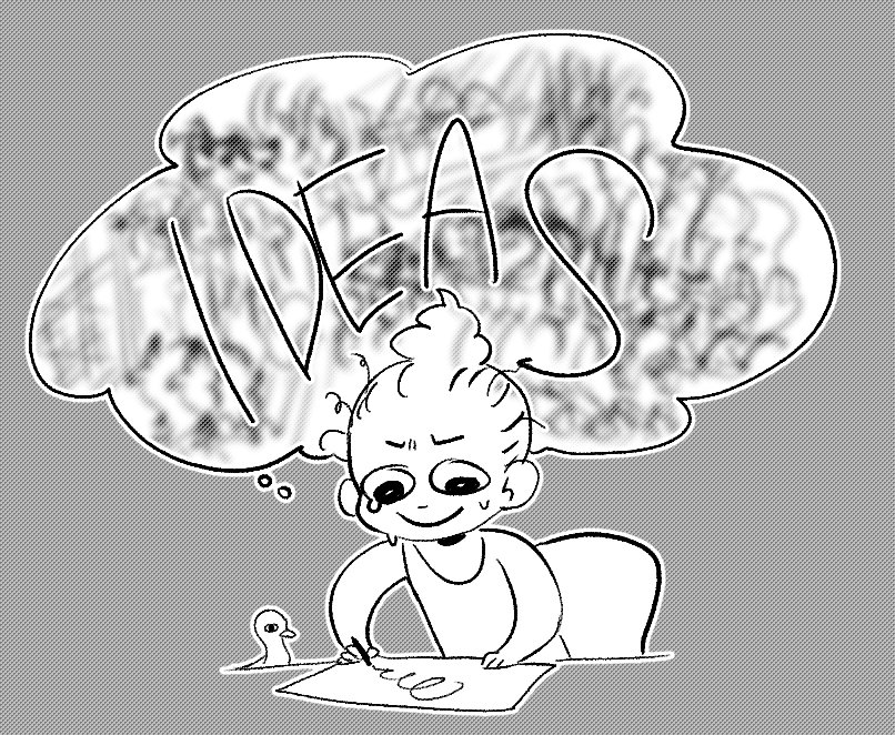 When your brain is full of ideas but you cant seem to let it out 