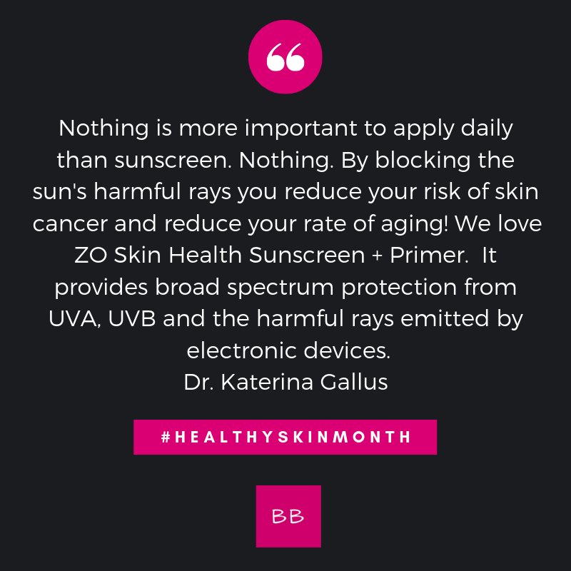 For #NationalHealthySkinMonth we asked some experts for their top #skintips. From #PlasticSurgeon Dr. Katerina Gallus #SanDiego, CA of <a href="/RestoreSDPS/">Restore SD Plastic Surgery</a>​. She loves <a href="/zoskinhealth/">ZO® Skin Health</a> #bestskinever