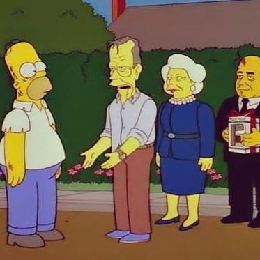 Дональд трамп симпсоны. The simpsons мультфильм. Джордж буш старший симпсоны. Симпсоны президент буш. Буш старший о симпсонах.