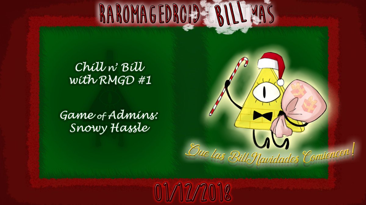Raromagedroid's tweet photo. AQUÍ TIENEN LA PRIMER PORTADA NAVIDEÑA DE #RaromagedroidBillmas!❄️
A partir de hoy se podrán deleitar con una dosis de chill con el primer programa de Chill n' Bill with Raromagedroid.
También es hora de que comience la competencia más reñida de todo WhatsApp: GoA Snowy Hassle!❄️ https://t.co/KR1q0niUsI