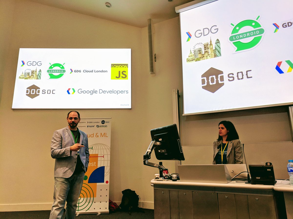 frathgeber's tweet image. #DevFest18 #London #Cloud &amp;amp; #MachineLearning track kicking off, MCed by the amazing @chibichibibr &amp;amp; @TetsuoRyuu from @GDGCloud
1st up is @CodingDoug with an intro to #serverless using @Firebase #Cloud #Functions &amp;amp; a #live #demo
#GDG #GDGLondon #GDGCloud