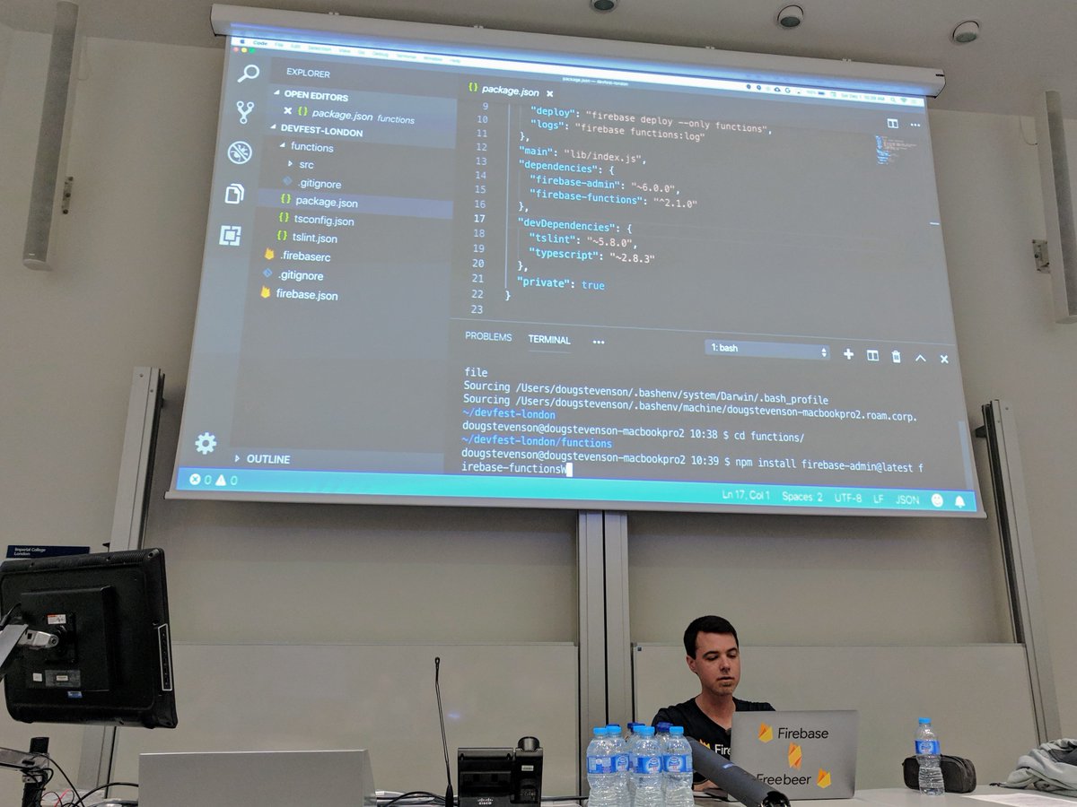 frathgeber's tweet image. #DevFest18 #London #Cloud &amp;amp; #MachineLearning track kicking off, MCed by the amazing @chibichibibr &amp;amp; @TetsuoRyuu from @GDGCloud
1st up is @CodingDoug with an intro to #serverless using @Firebase #Cloud #Functions &amp;amp; a #live #demo
#GDG #GDGLondon #GDGCloud