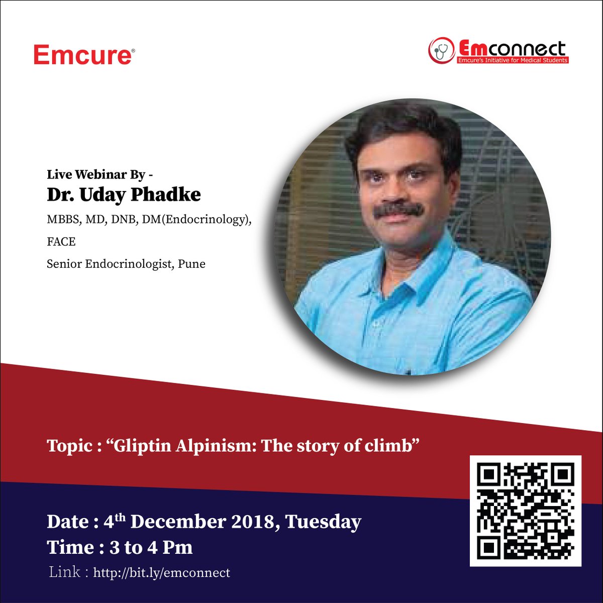 EmcurePharma's tweet photo. Emcure, through their scientific initiatives, is disseminating the latest scientific evidences on important therapeutic areas to post graduate students and clinicians in India
#EmcureSupportsScience #LiveWebinar #DrUdayPhadke #Emconnect #Emcure #Pune #India https://t.co/4DpkFKxQyH