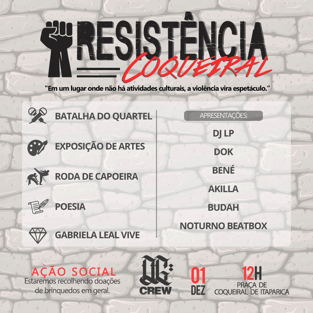 qg_crew's tweet photo. É hoje família, o evento vai ser lindo, cola geral!!! #resistênciacoqueiral #Resistencia #lealvive #qgcrew https://t.co/08rP5N3jyb
