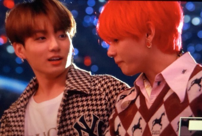 Red Hair Taehyung plus Coconut Head Jungkook also known as VKOOK era-Guk looks like the baby boy ready to be dom by his Tae hyung! #vkook  #kookv  #taekook 