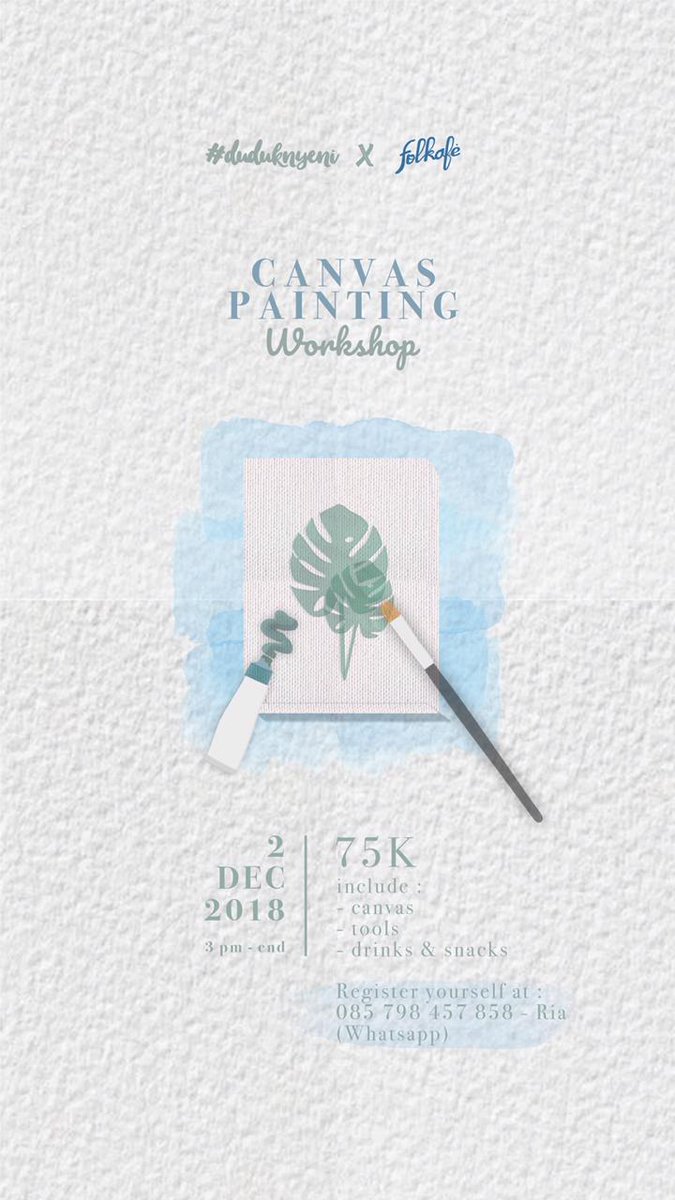 nininland's tweet photo. BESOK MINGGU SORE, SEAT NYA SISA DIKIT GAES YUK !! #DUDUKNYENI #workshopsemarang #eventsemarang #watercolorclass #kelasgambar #kelaswatercolor https://t.co/sTv3AeIoEm