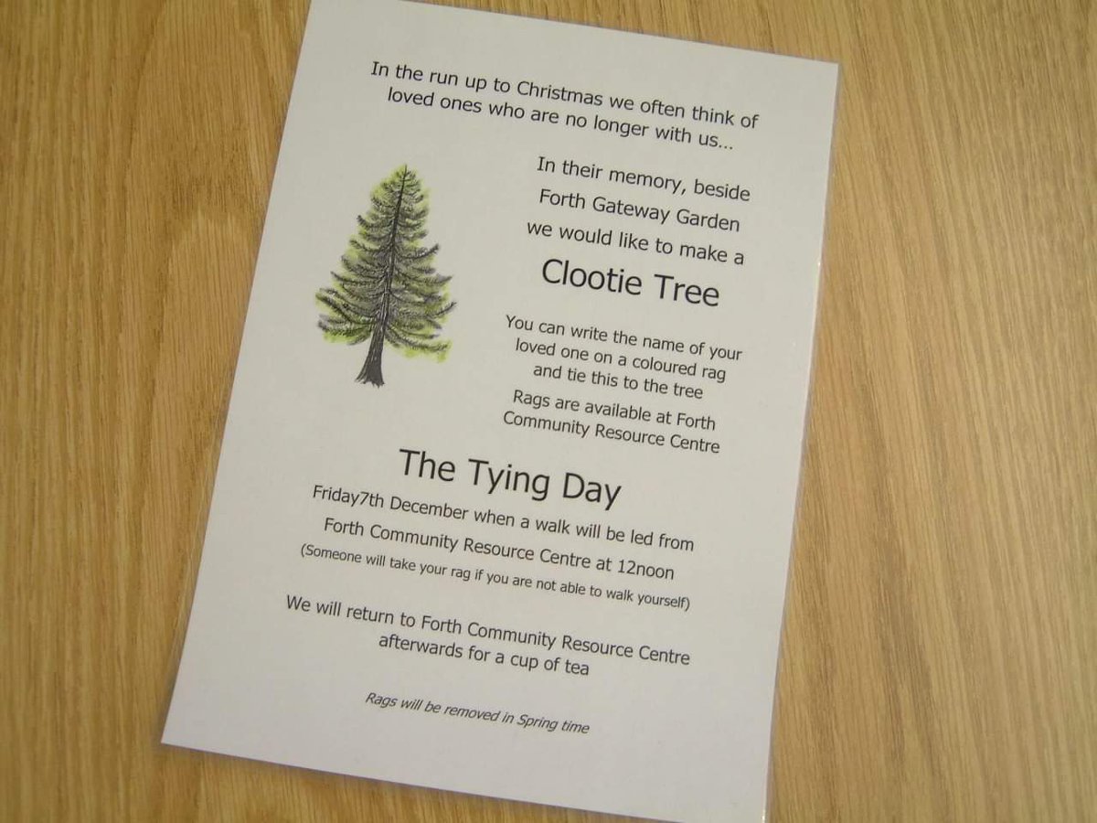 REMEMBERING LOVED ONES AT CHRISTMAS

If you have lost someone and have an empty seat at your table this Christmas we are again making a Clootie tree in their memory. #lovedones #RememberMe #FamilyIsLove