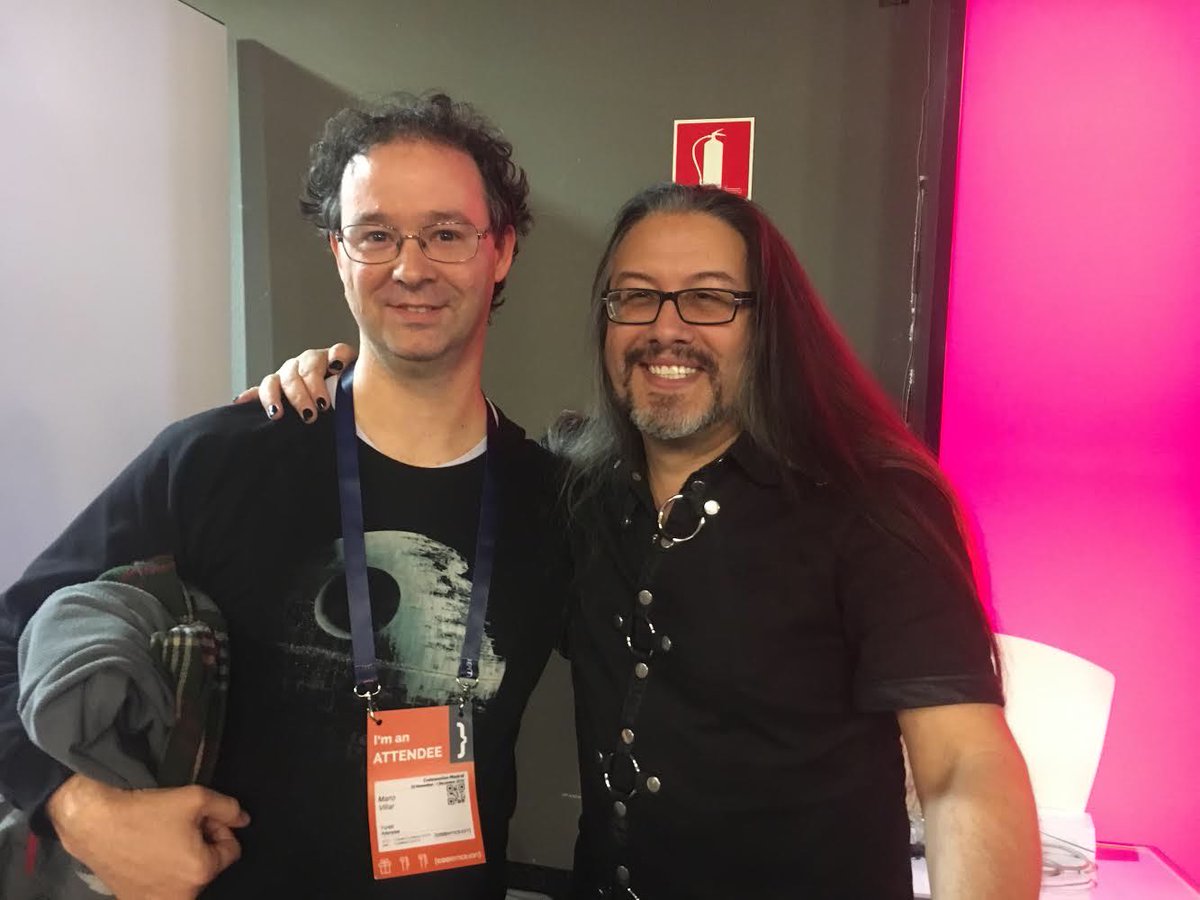 yunbitsoftware's tweet image. John Romero @romero y Mario Villar @mariovillarl en #codemotionmadrid2018