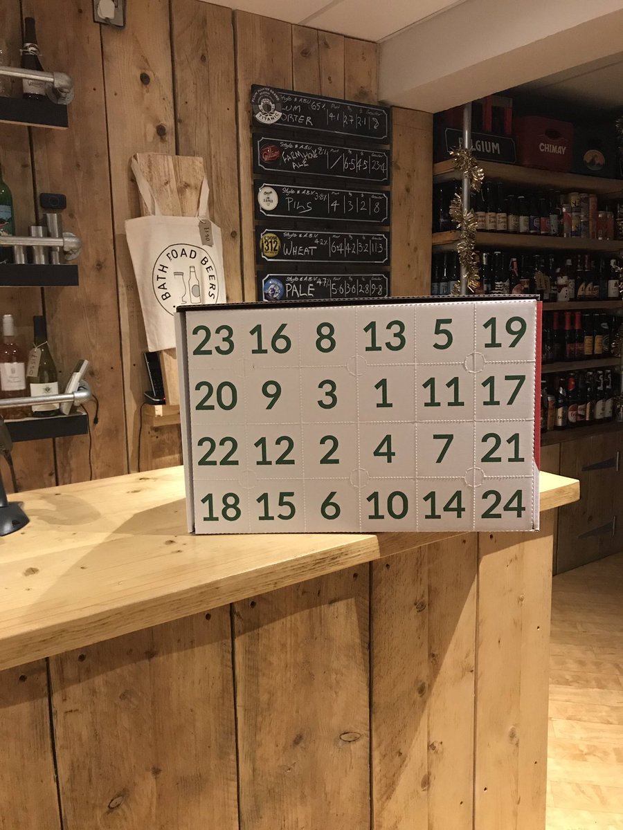 BathRdBeers's tweet photo. Beervent calendar! we are asking one lucky customer to open a door everyday and keep what’s inside. To win be the 1st person in the shop with the word/phrase of the day which we will randomly reveal on either twitter Facebook or instagram each day 1-24dec Max 1 prize per customer https://t.co/pNBSqxbMje