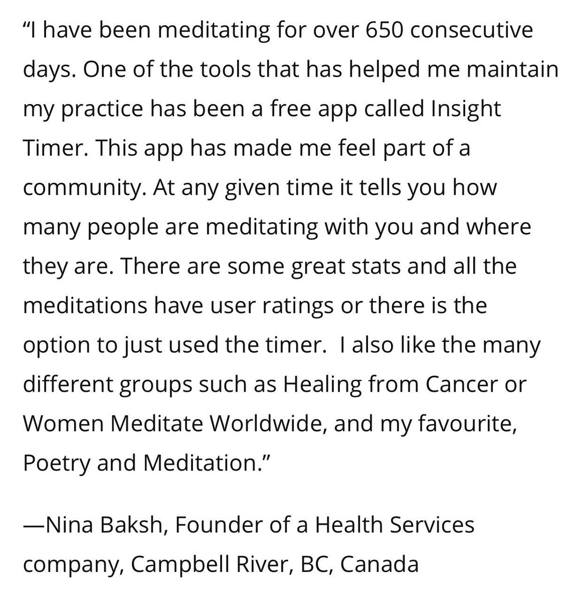 Insight Timer tweet media