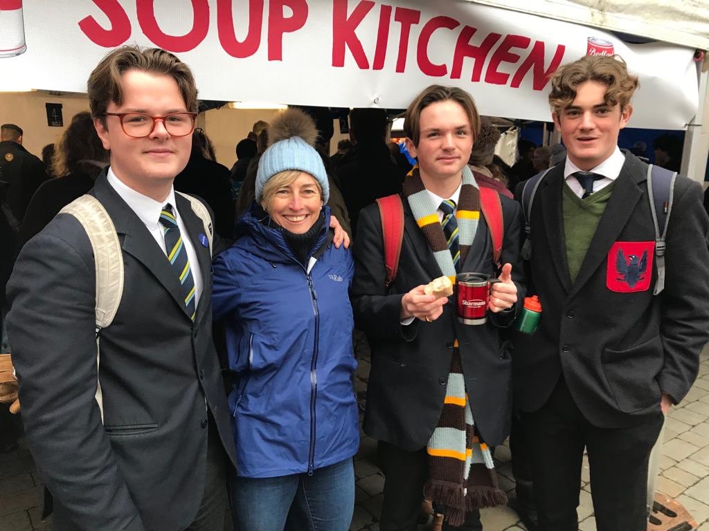 SoupFestBeds's tweet photo. Great involvement from @BedfordSchool &amp; the U6 @MobrosBs again (and their Mums, teachers &amp; chefs too) at #SoupFest #SoupFestBeds this year - fab that in the midst of their incredible #Movember fundraising they were still so supportive of us #charity #community #fundraising https://t.co/Z1jLyldZOq