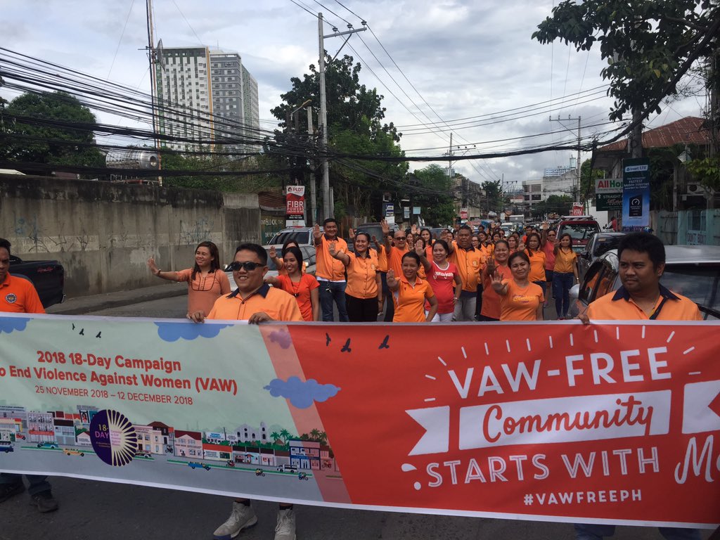 COMELEC_MisOr's tweet photo. COMELEC Mis.Or joins the 2018 18-Day Campaign to end Violence against Women(VAW). The group danced along the streetroad fronting OPES to RAISE AWARENESS to the passerbys. #FINALPOSE #endVAWC #GenderEquality @commrguanzon @dirfrancesarabe @ComelecRX @COMELEC https://t.co/h92o3AgKwu