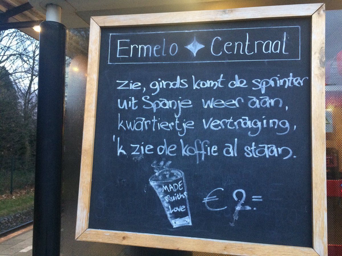 Een treinreis in #ermelo begint met inspirerende tekst