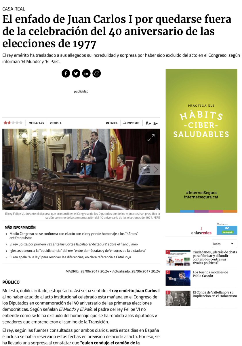 MasterEventsM's tweet image. Estarem atents a l’encaix REI+REI EMÈRIT el dia dl 40 aniversari de la Constitució.
Recordeu la negativa i l’enuig del Rei emèrit quan es van celebrar els 40 anys d les primeres eleccions: el volien ubicar a la tribuna de públic i va optar per no anar-hi #ProtocolOficial