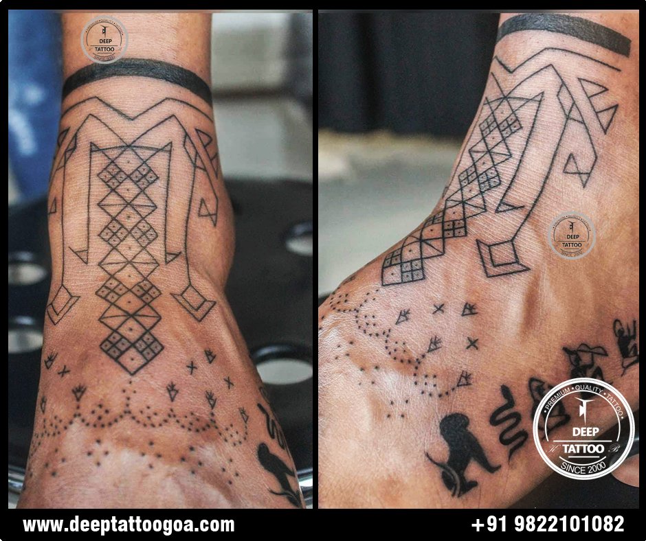 Indian Army Geometric Tattoo