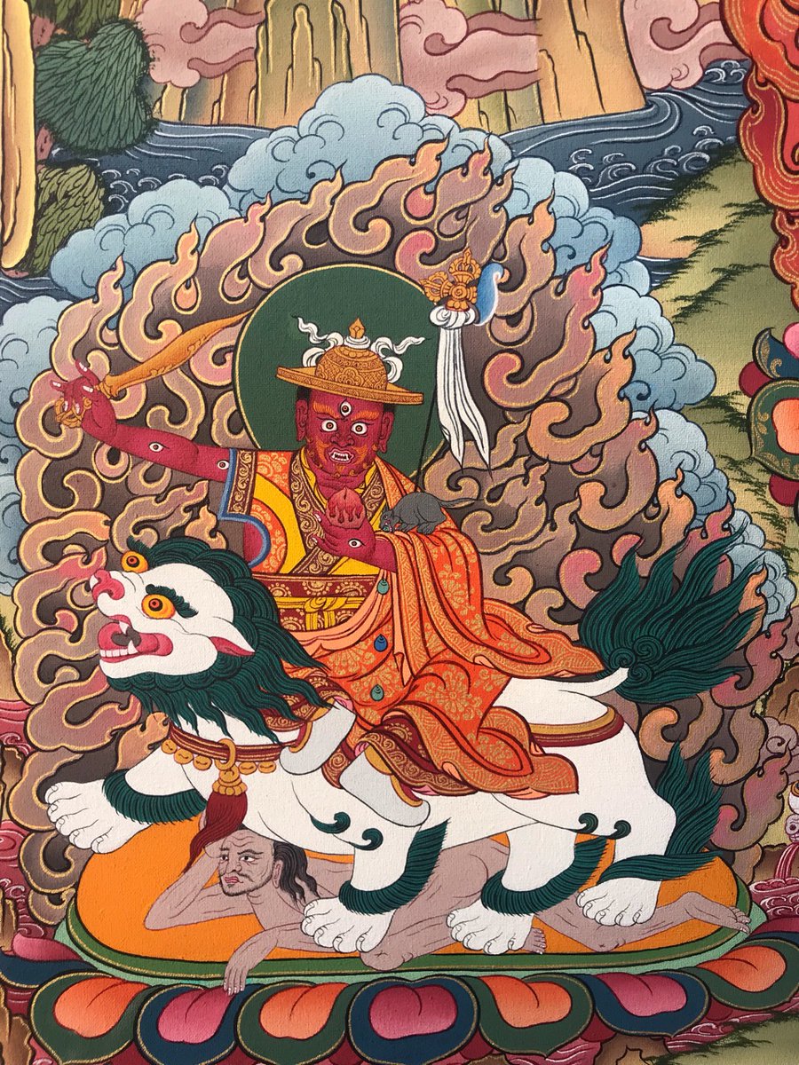 bhutandaytrip's tweet photo. A painting of wrathful Dorje Shugden @AsiaSenses #bhutan #bhutanculture #DorjeShugden #himalaya #Buddha #Buddhism https://t.co/VDMTmTq62g