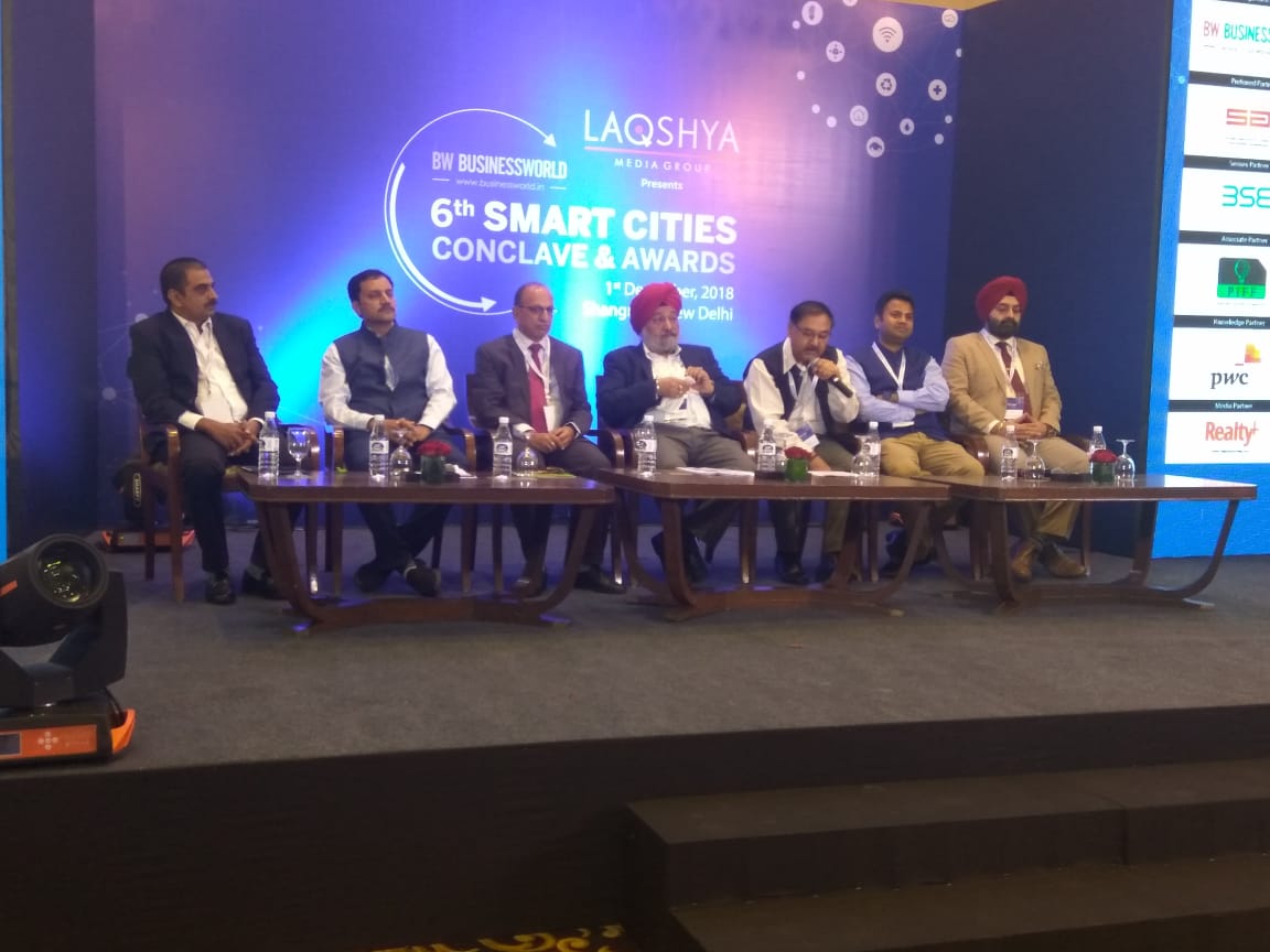 BWsmartcities's tweet photo. Panel Discussion on "Leveraging Technology for Safety, Security &amp; Citizen Centric Services" at @laqshyamedia Presents @BWBusinessworld 6th #SmartCitiesConclave &amp; Awards, at @ShangrilaNewDel https://t.co/UWdXitR5Fp