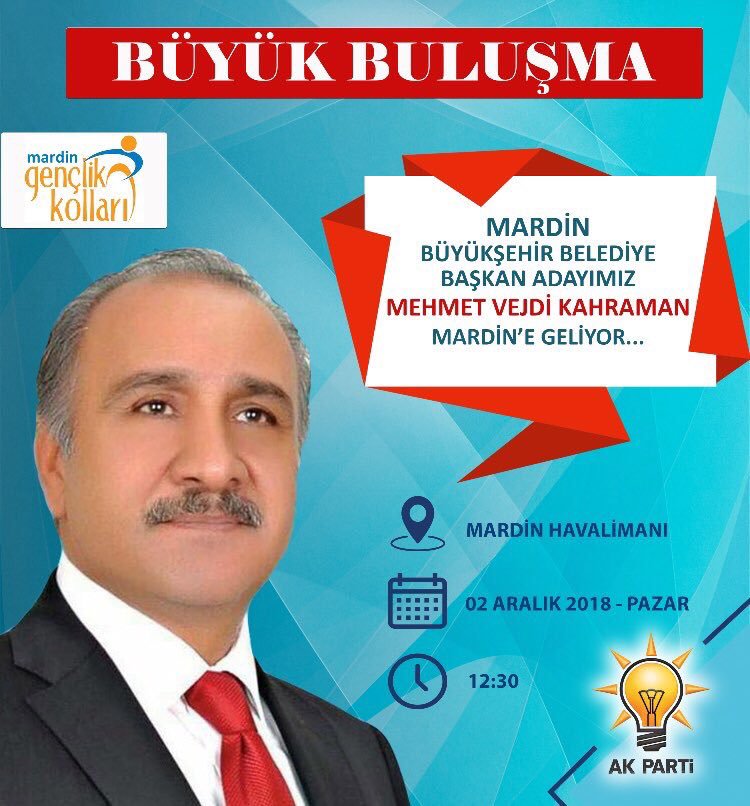 genclikomerli's tweet photo. Mardin'in abisi Büyükşehir Belediye Başkanımız Mardine geliyor. #AkgenclikMardinHazır https://t.co/w3EivbKlRQ