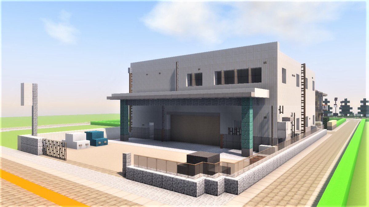 とーたつ Minecraft 新し目の工場 Minecraft建築コミュ 佐山市